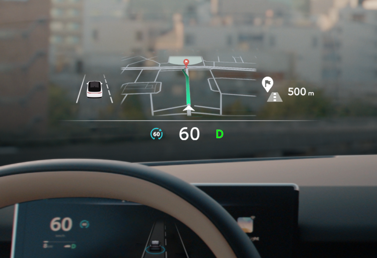 The 16.3-inch HUD