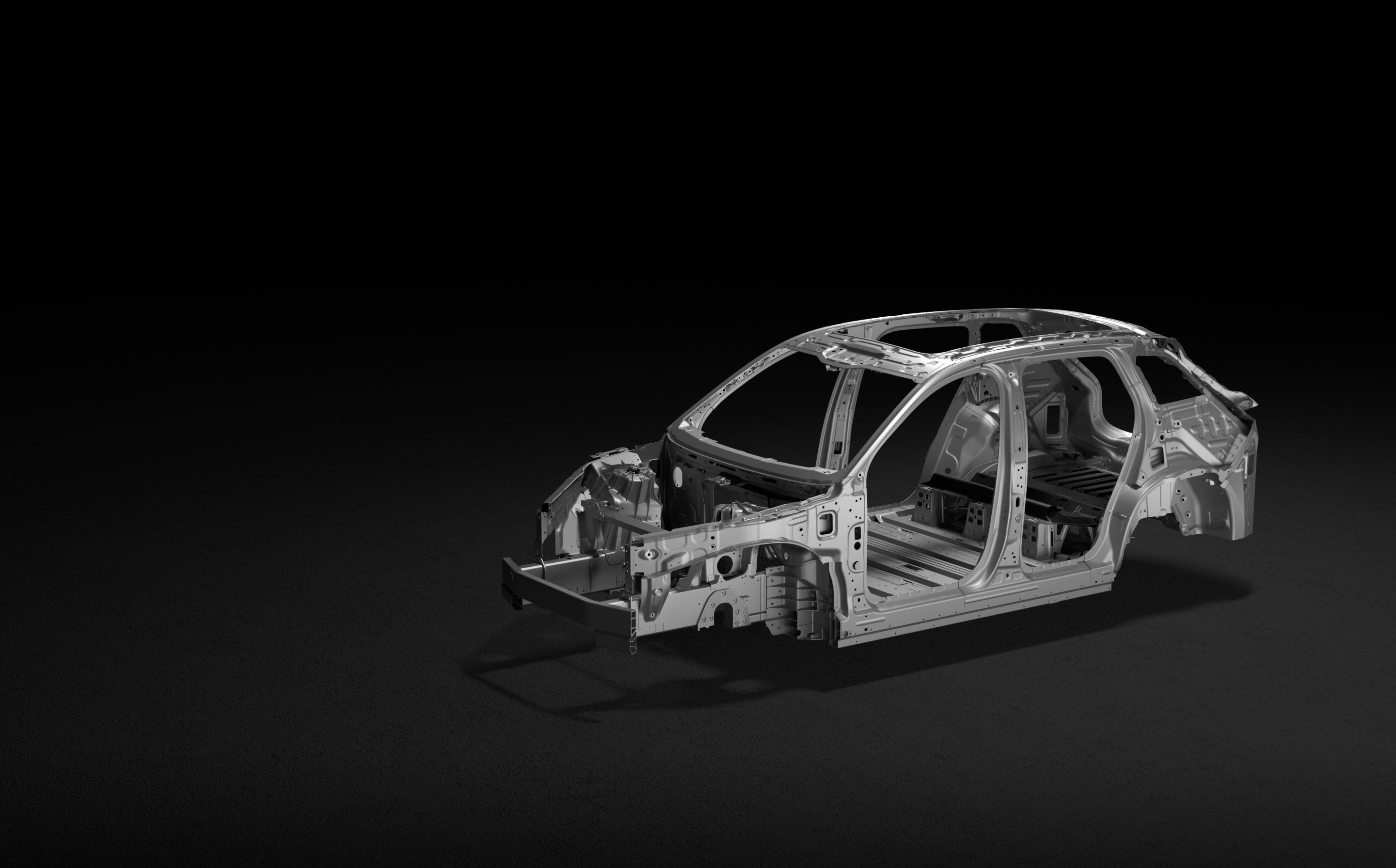 Hybridkarosseri i aluminium og kulfiber af høj styrke