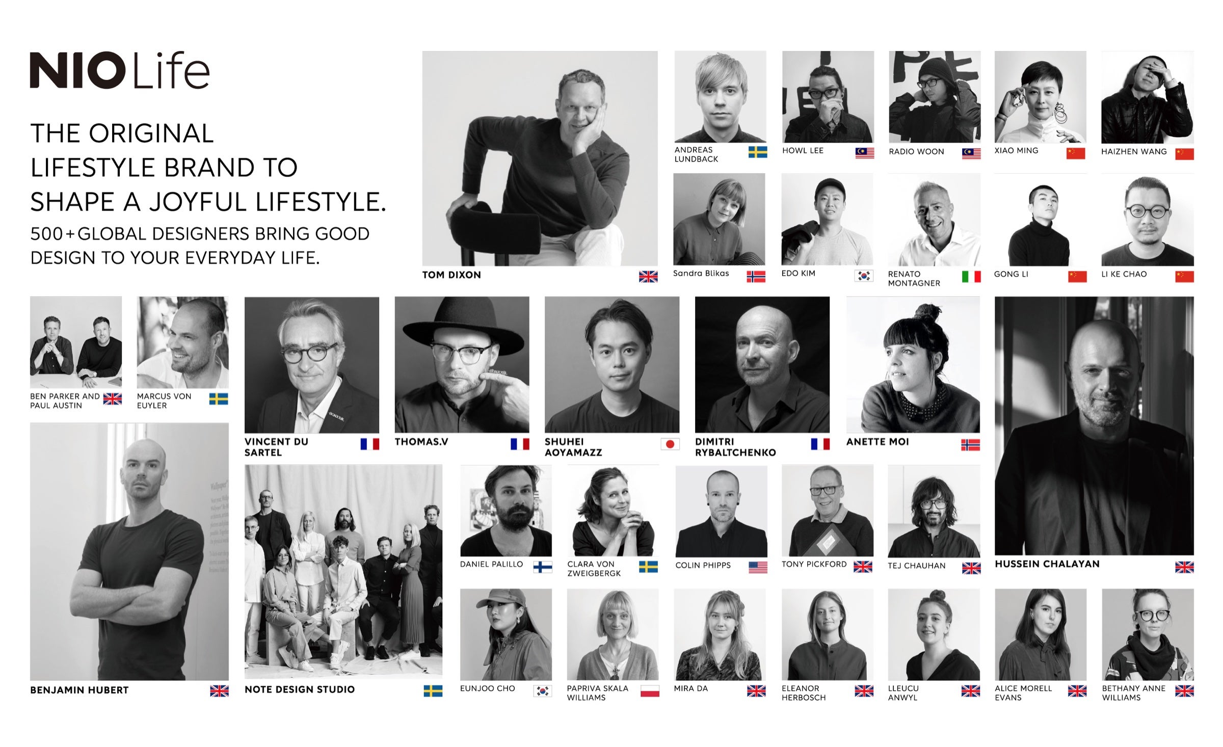 500+ designers across the world