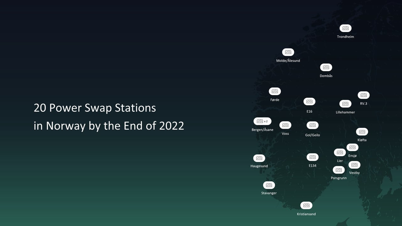 NIO will build 20 Power Swap stations in Norway