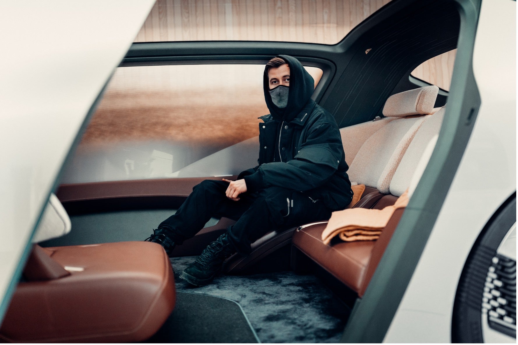 Alan Walker inside NIO EVE Concept Car