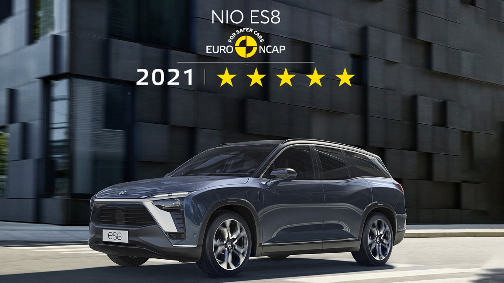 NIO ES8 oppnår 5 stjerner og toppscore i Euro NCAP