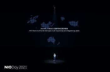 NIO Day 2021 William Li on stage