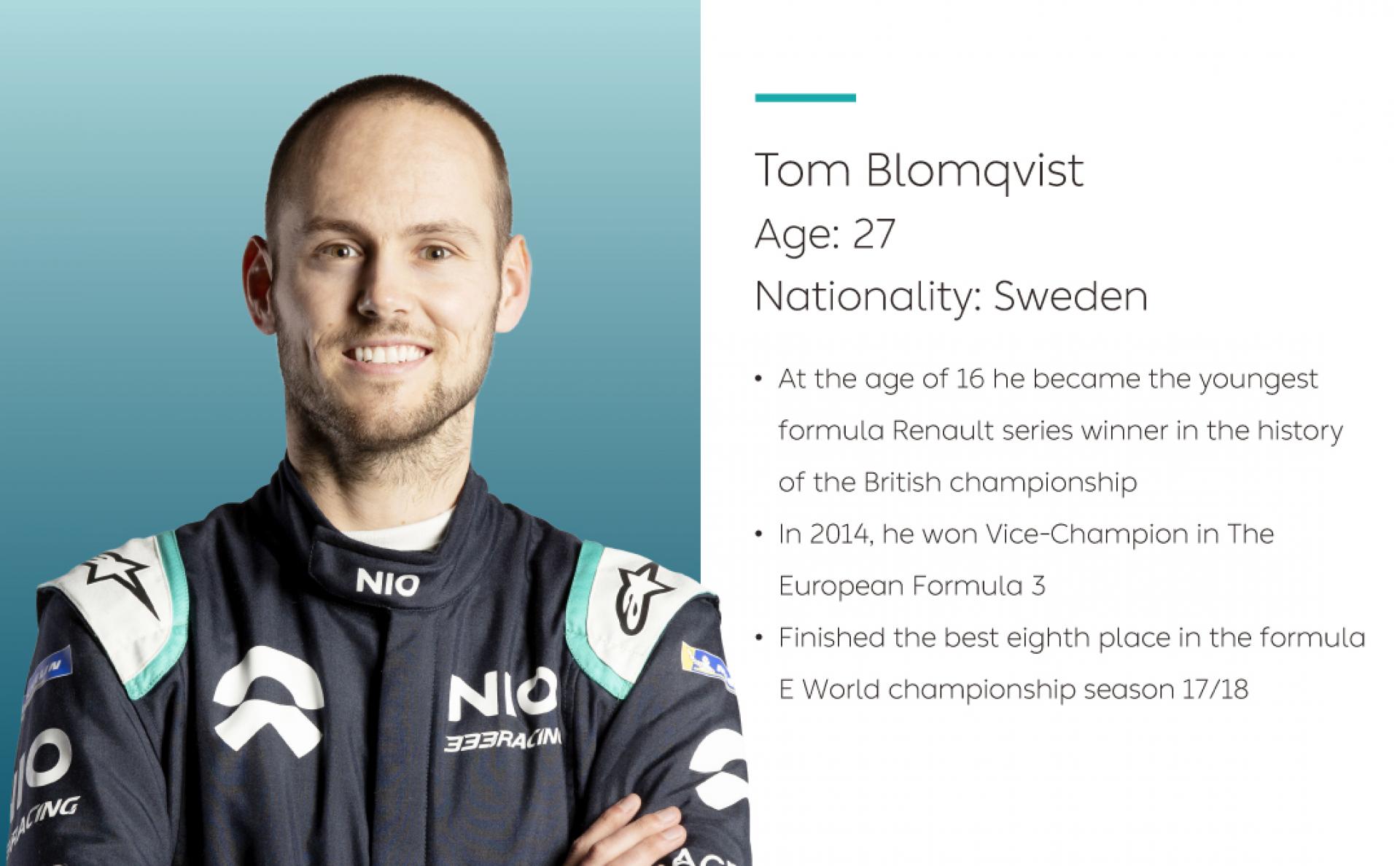 Tom Blomqvist, NIO Formula E Driver
